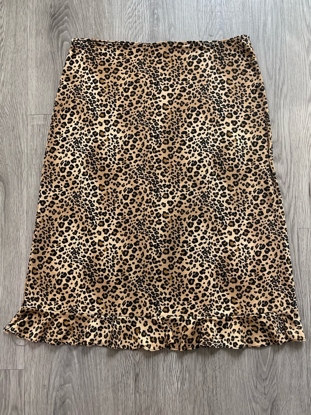Vintage animal print midi skirt